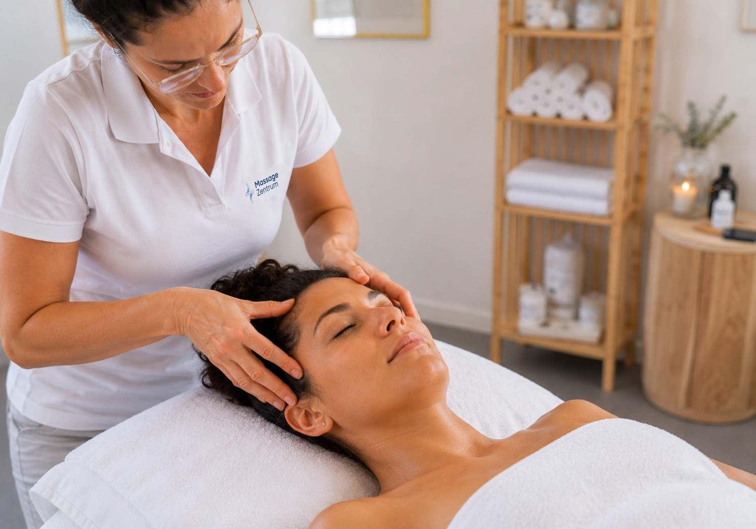 Nacken- und Schulterarbeit bei Spannungskopfschmerz – Massage Zentrum Lenzburg